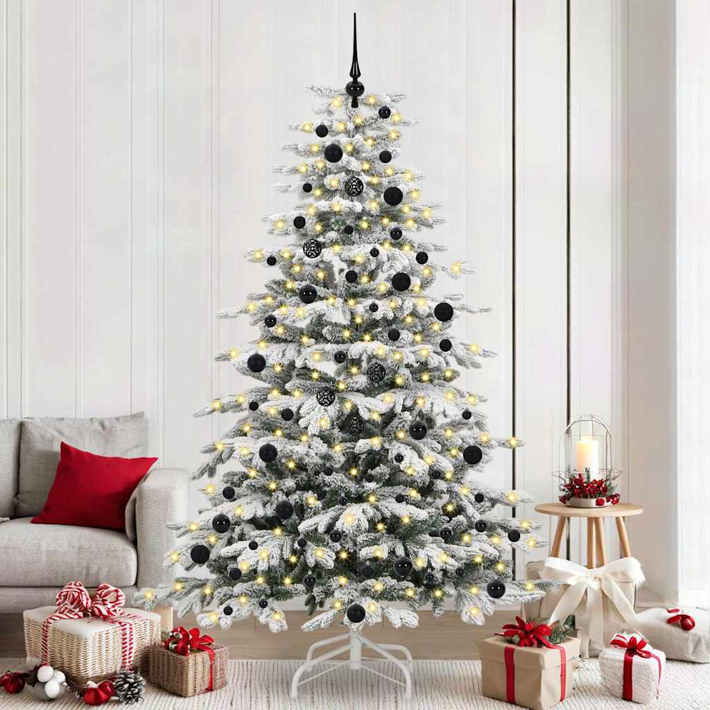 Albero Di Natale Artificiale Con Rami Pieghevoli Bianco 240 cm