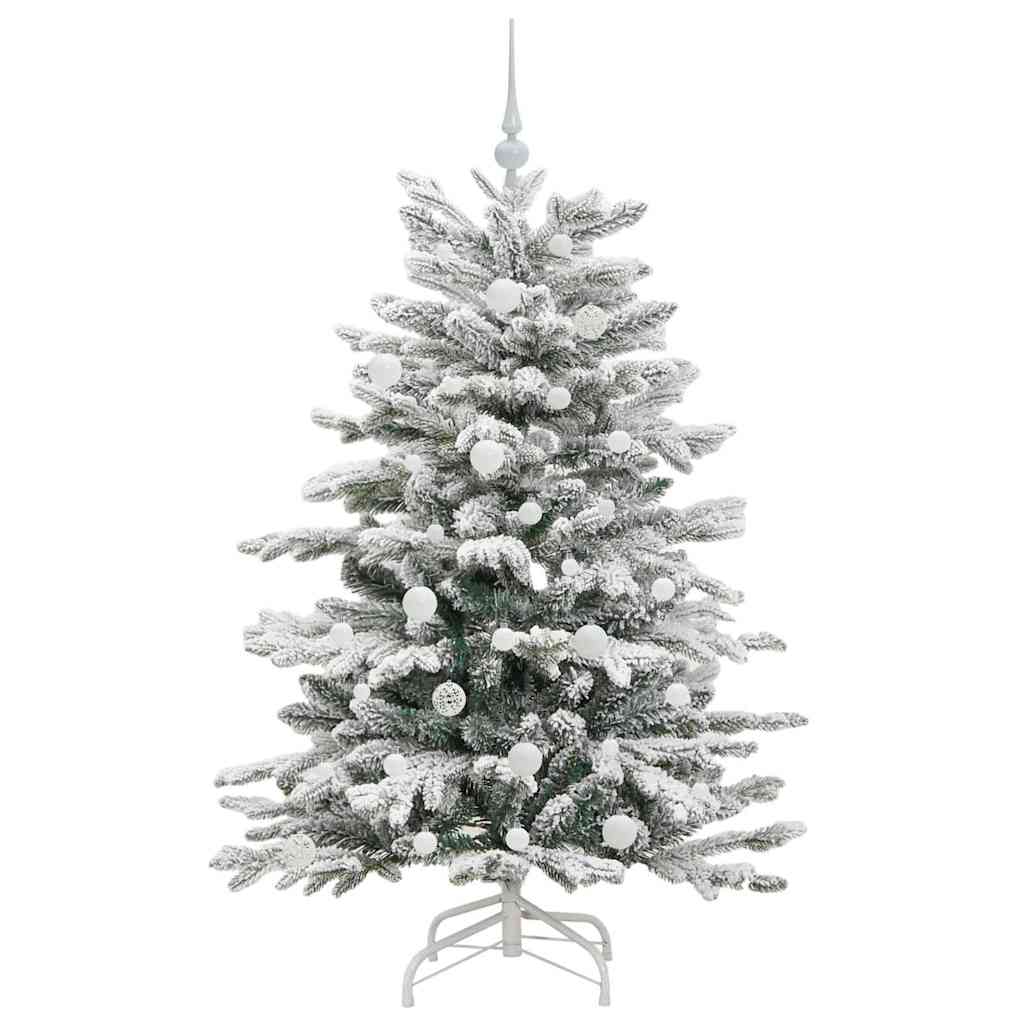 Albero Di Natale Artificiale Con Rami Pieghevoli Bianco 150 cm - Image 4