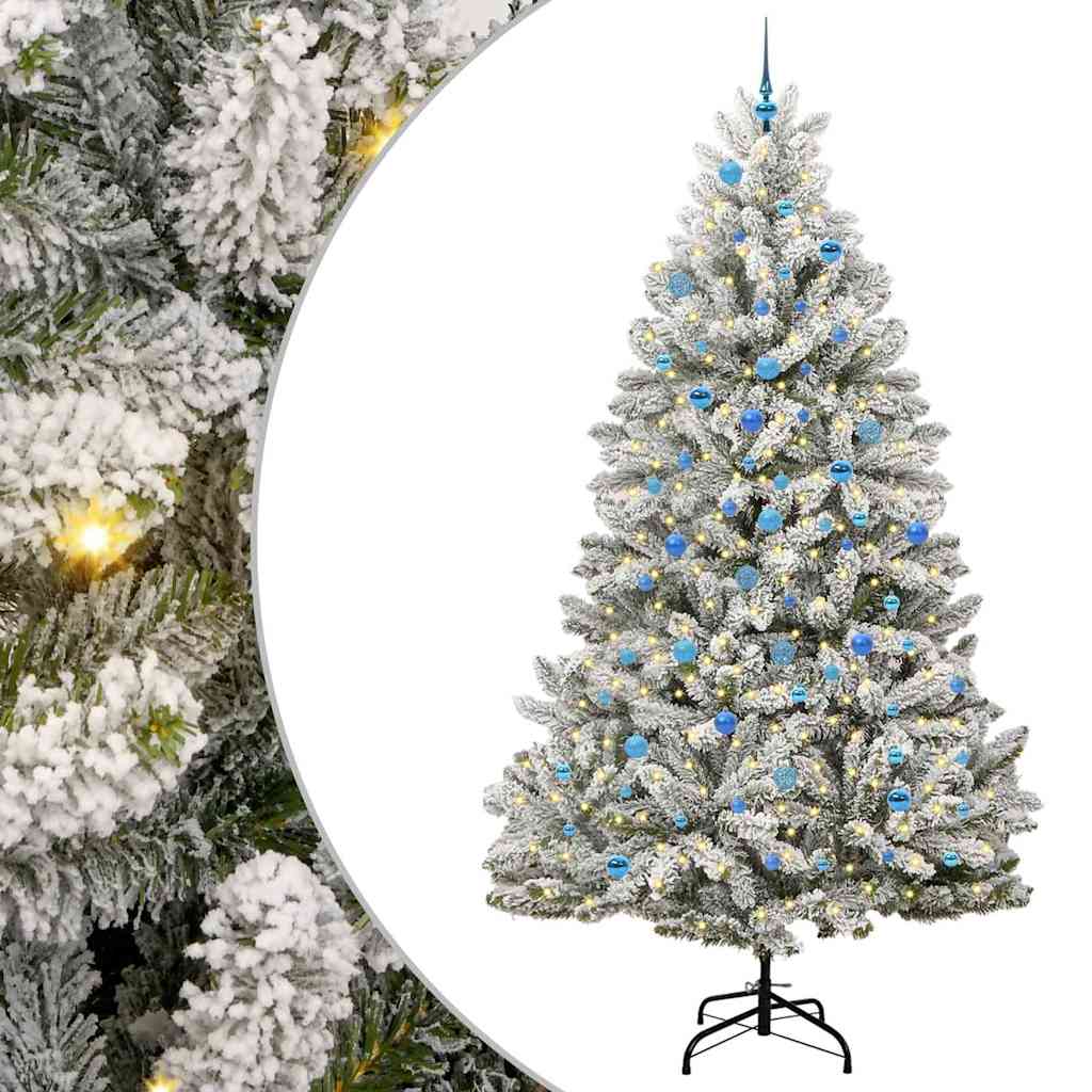Albero Di Natale Artificiale Con 300 Led Verde E Bianco 240 cm