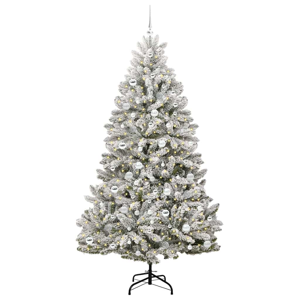 Albero Di Natale Artificiale Con 300 Led Verde E Bianco 210 cm - Image 3
