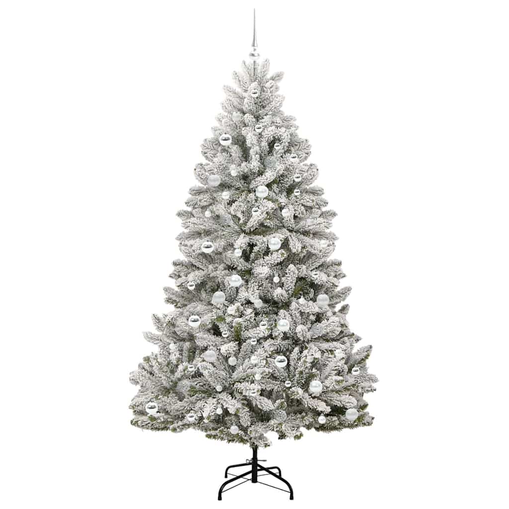 Albero Di Natale Artificiale Con 300 Led Verde E Bianco 210 cm - Image 4