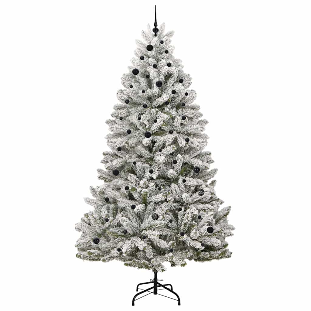 Albero Di Natale Artificiale Con 300 Led Verde E Bianco 270 cm - Image 4