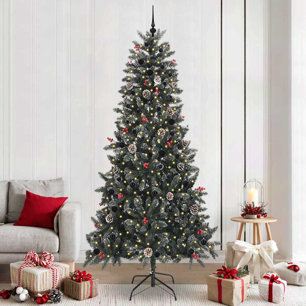 Albero Di Natale Artificiale Con 300 Led Verde 240 cm