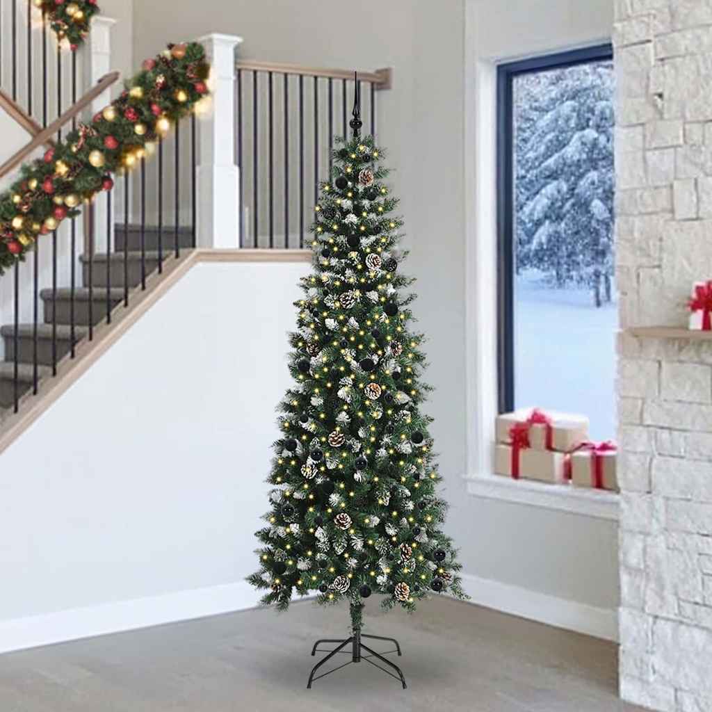 Albero Di Natale Artificiale Con 300 Led Verde 240 cm