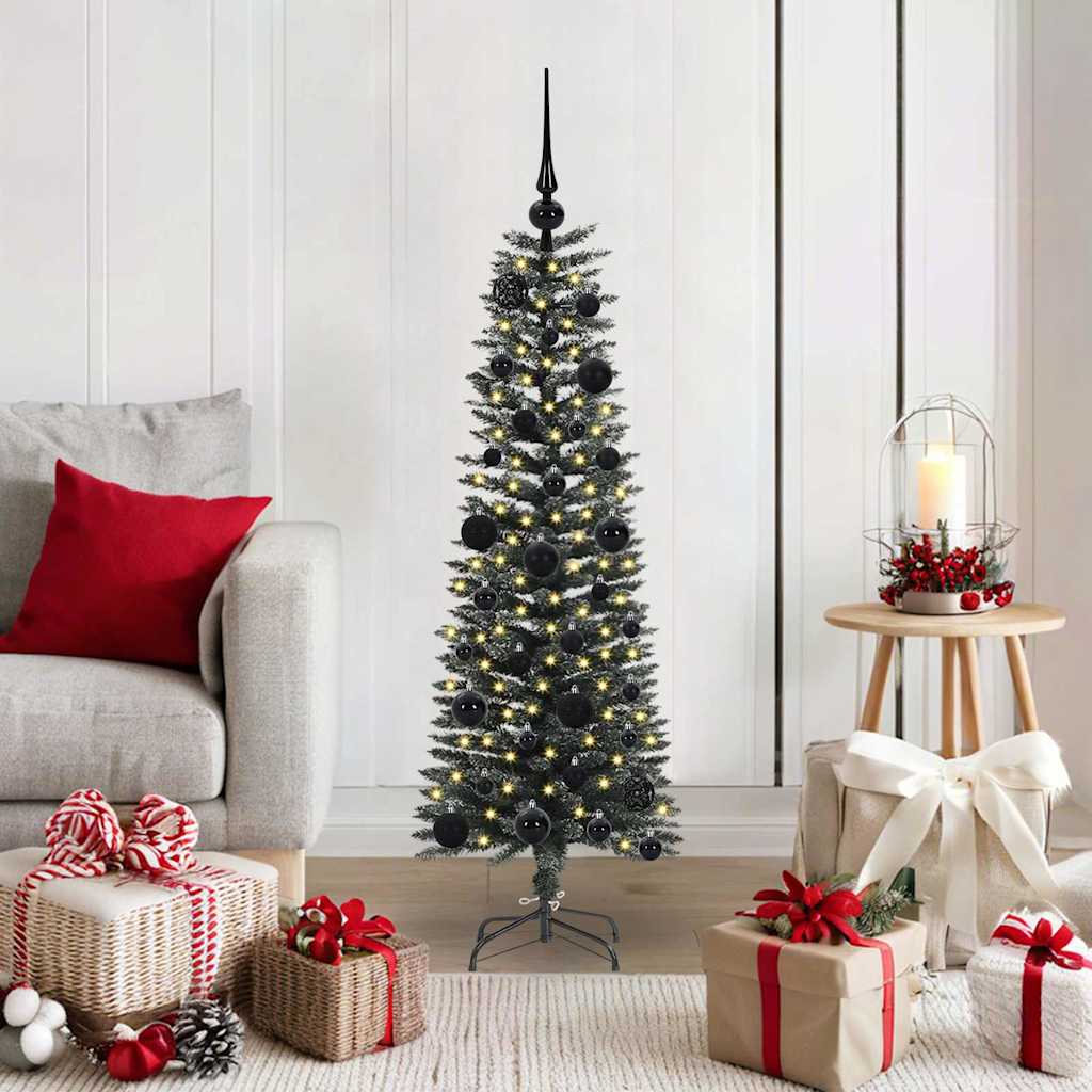 Albero Di Natale Artificiale Con 150 Led Verde 120 cm