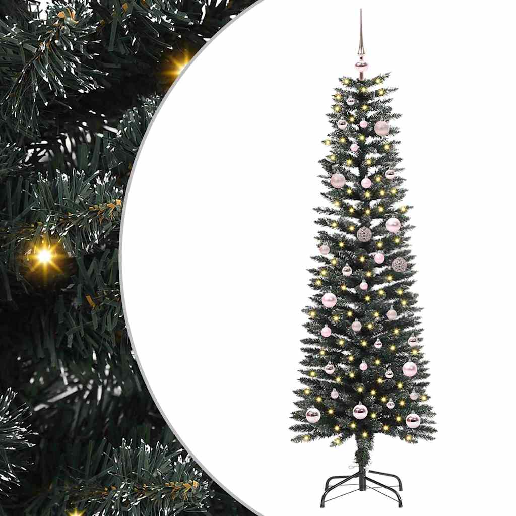 Albero Di Natale Artificiale Con 150 Led Verde 150 cm