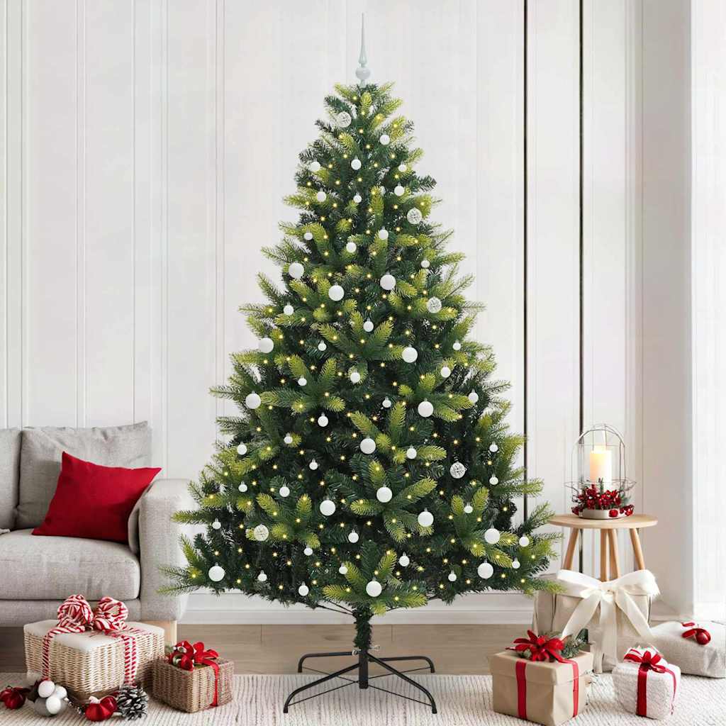 Albero Di Natale Artificiale A Cerniera Con 300 Led 240 cm
