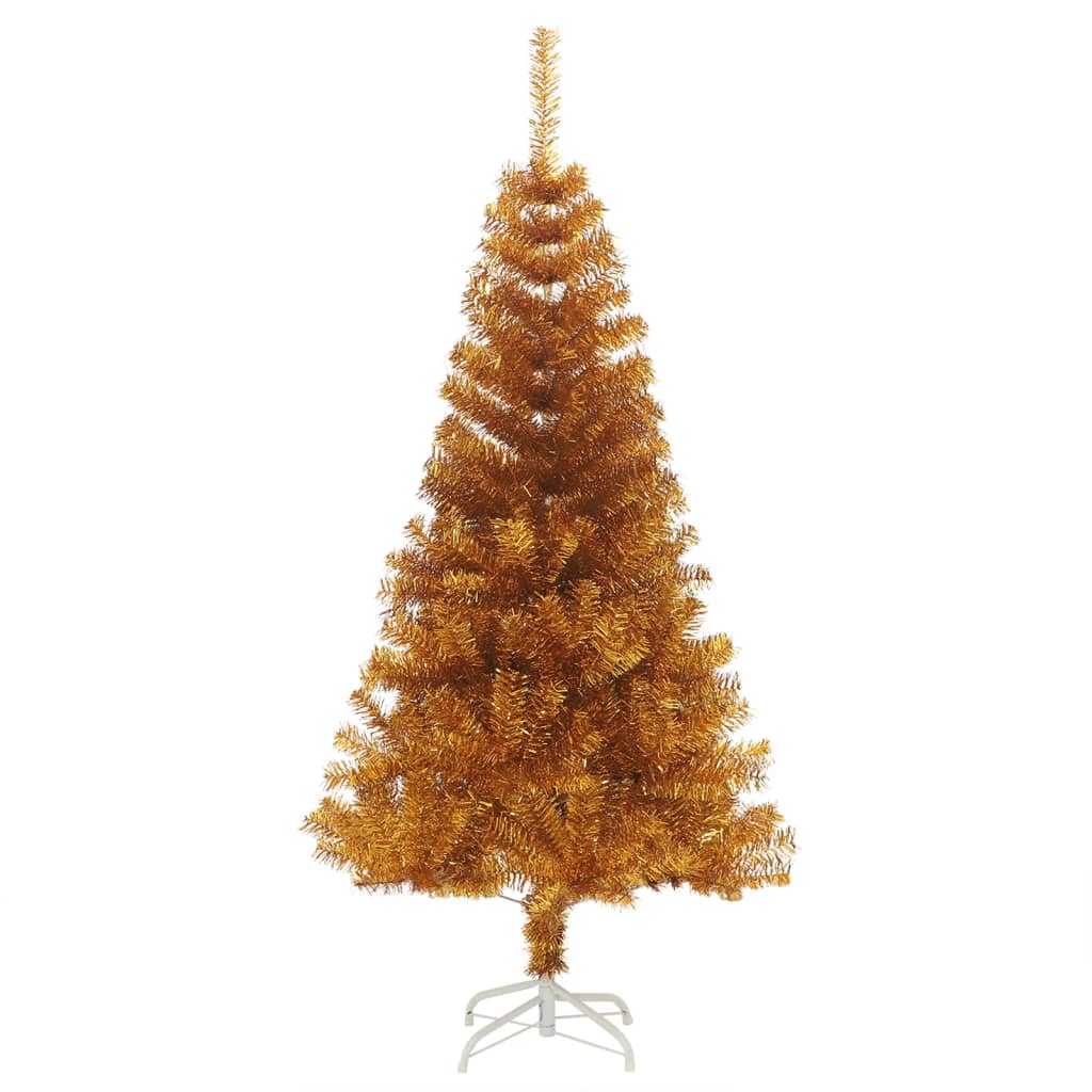 Albero Di Natale Artificiale Con Supporto Oro 150 Cm Pet