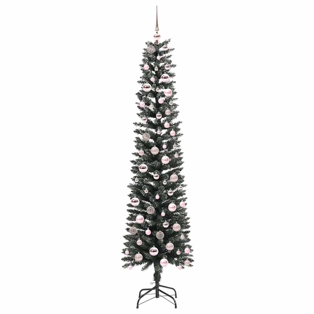 Albero Di Natale Artificiale Con 300 Led Verde 210 cm - Image 4