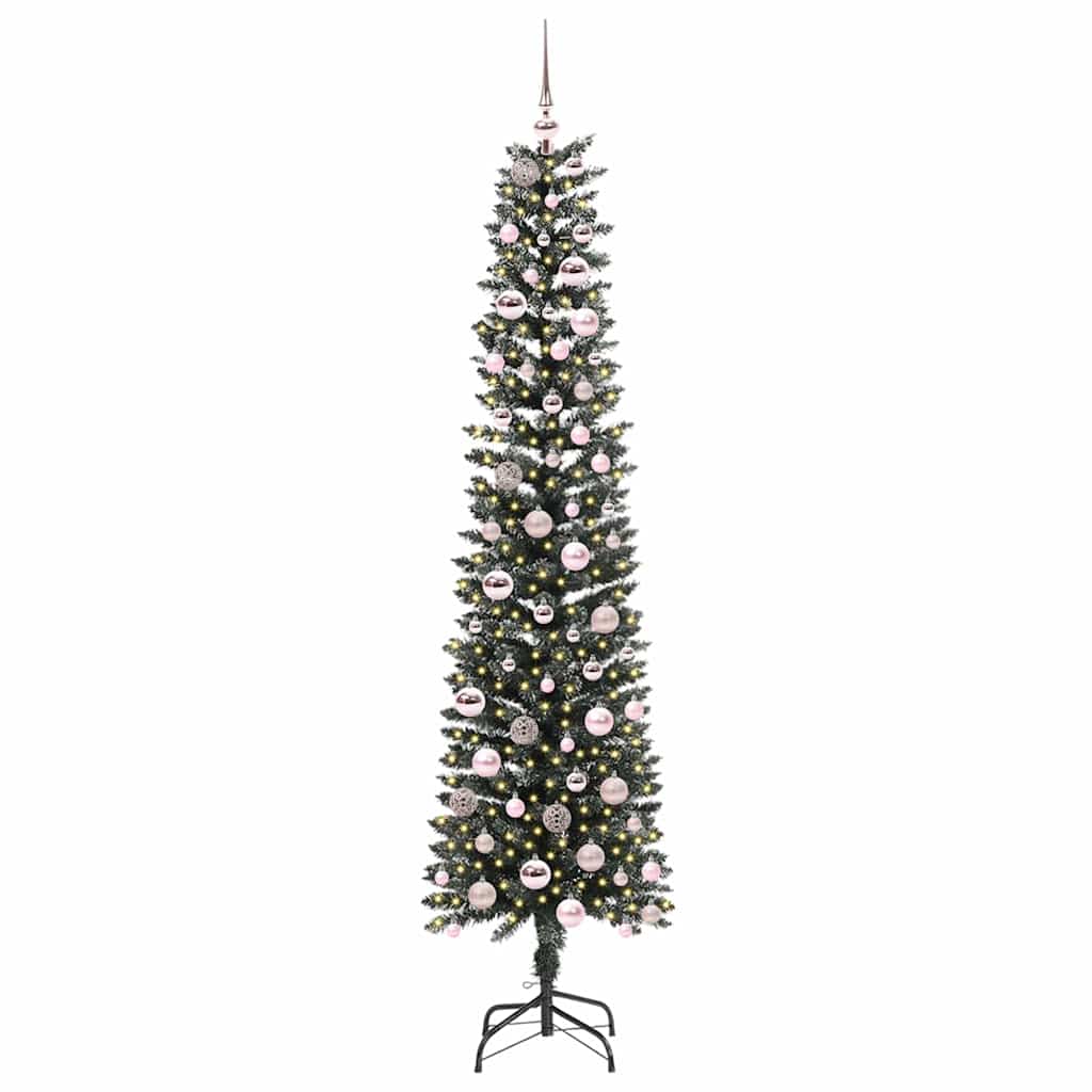 Albero Di Natale Artificiale Con 300 Led Verde 210 cm - Image 3