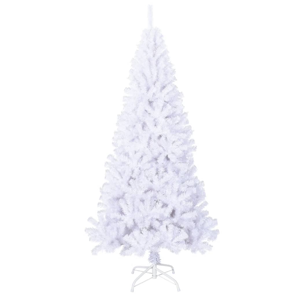 Albero Di Natale Artificiale Con Rami Spessi Bianco 240 Cm Pvc