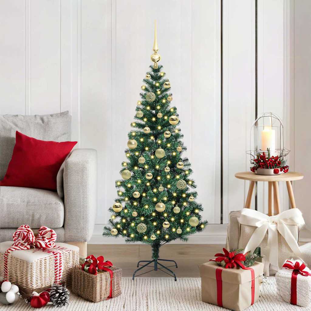 Albero Di Natale Artificiale Con Luci Integrate Verde 120 cm