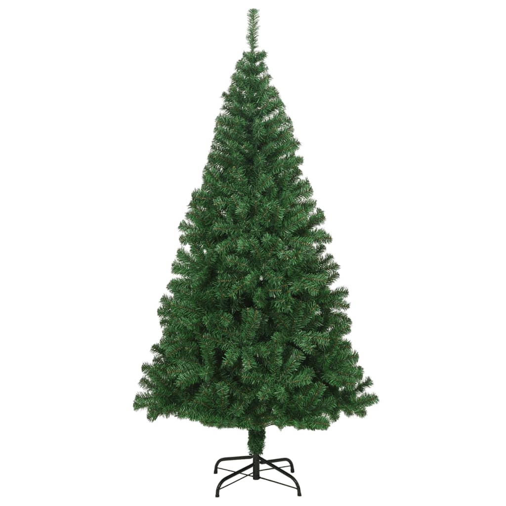 Albero Di Natale Artificiale Con Rami Spessi Verde 240 Cm Pvc