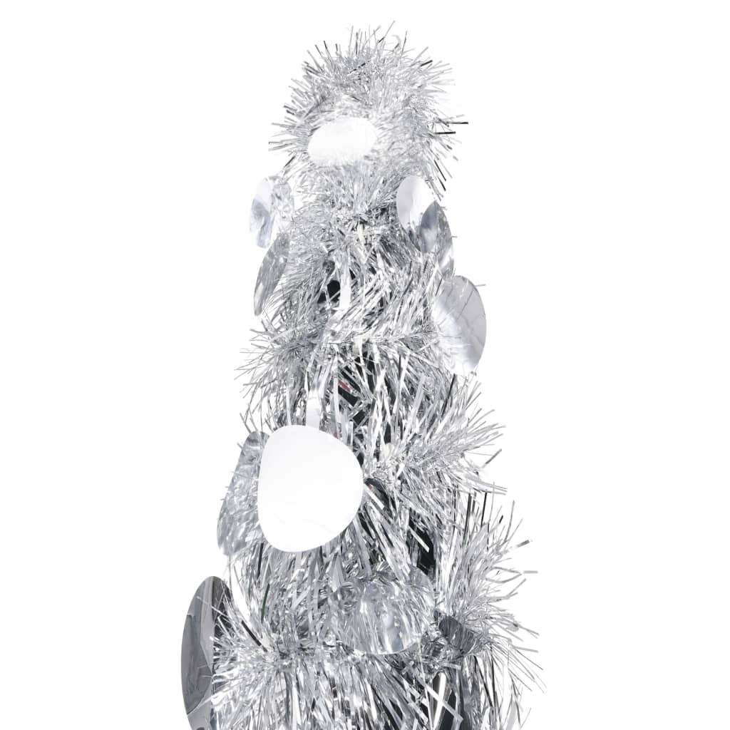 Albero Di Natale Artificiale Apribile Argento 150 Cm Pet