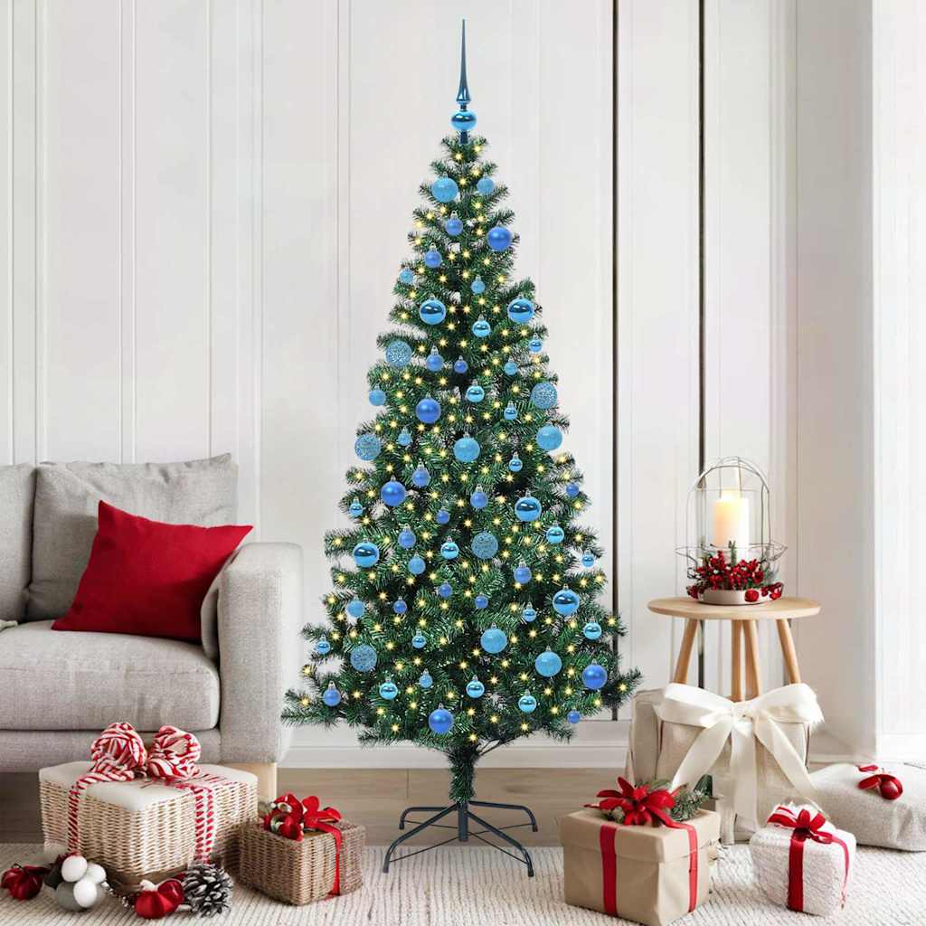 Albero Di Natale Artificiale Con Luci Integrate Verde 180 cm