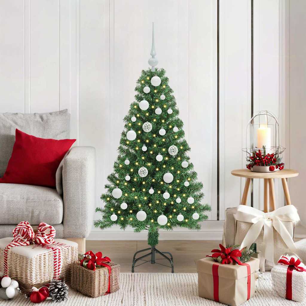 Albero Di Natale Artificiale Con 150 Led Verde 120 cm