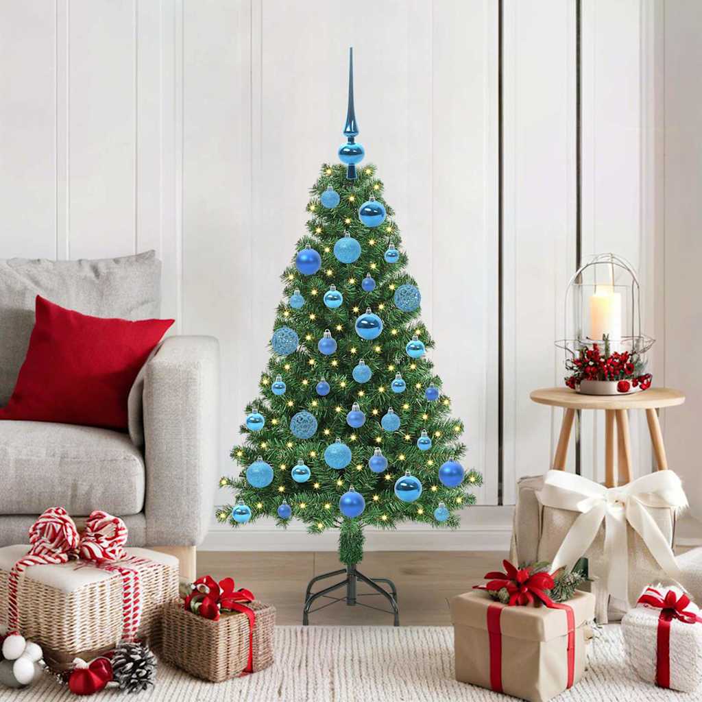 Albero Di Natale Artificiale Con 150 Led Verde 120 cm