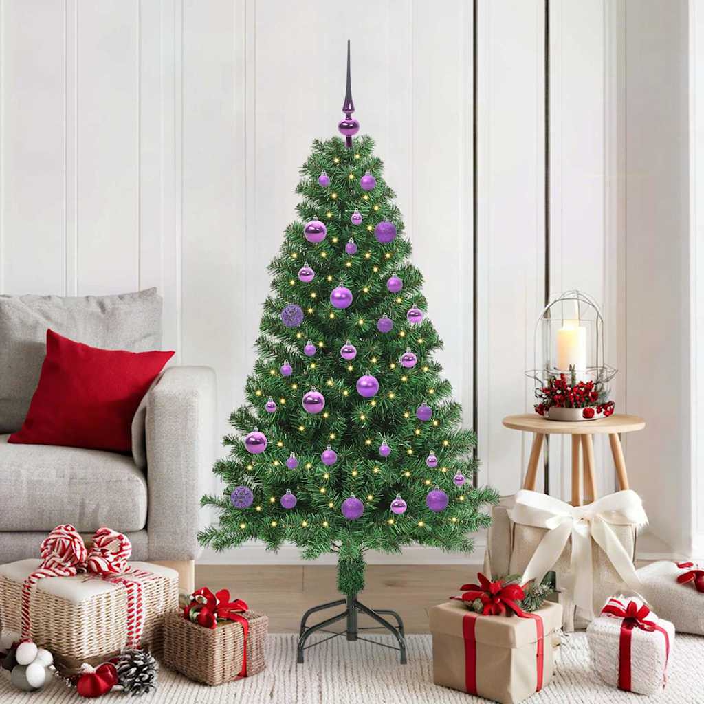 Albero Di Natale Artificiale Con 150 Led Verde 150 cm