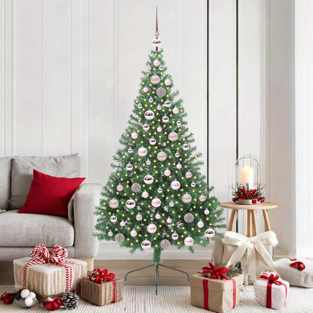 Albero Di Natale Artificiale Con Luci Integrate Verde 180 cm