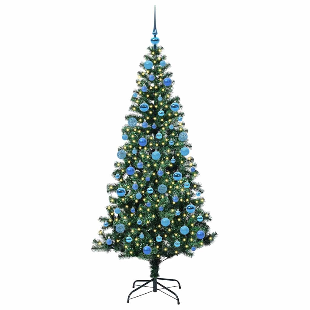 Albero Di Natale Artificiale Con Luci Integrate Verde 180 cm - Image 3