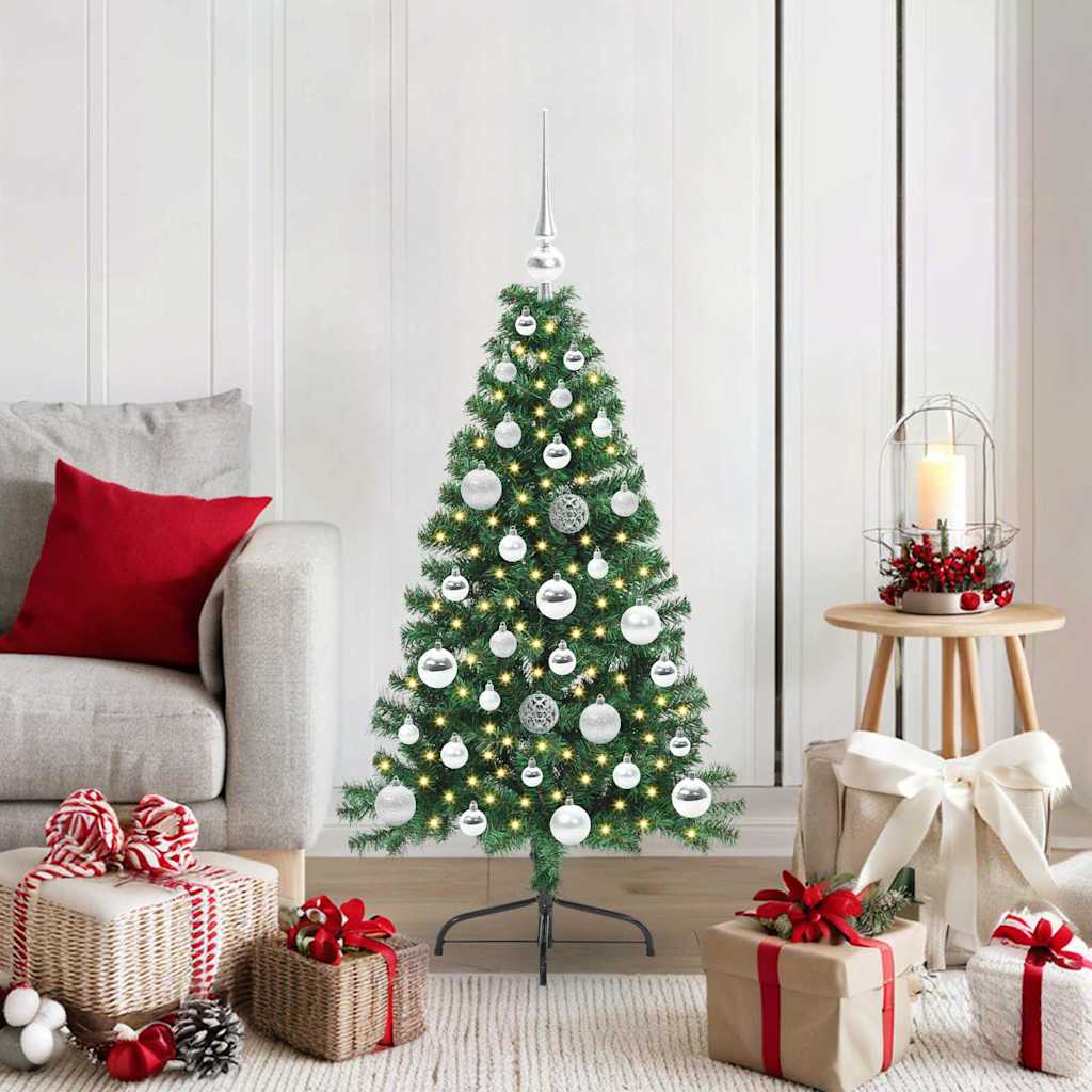 Albero Di Natale Artificiale Con Luci Integrate Verde 120 cm