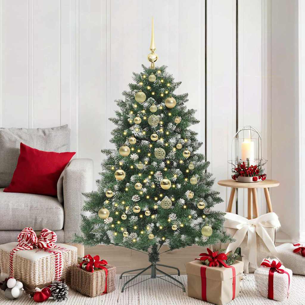Albero Di Natale Artificiale Con 150 Led Verde 150 cm