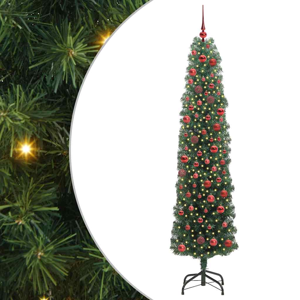 Albero Di Natale Artificiale Con 300 Led Verde 180 cm