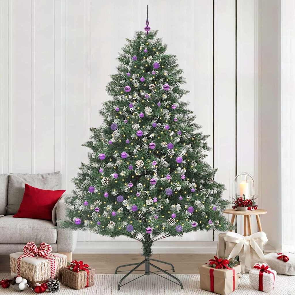Albero Di Natale Artificiale Con 300 Led Verde 240 cm