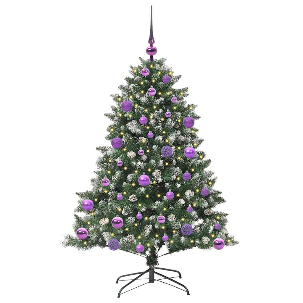 Albero Di Natale Artificiale Con 150 Led Verde 120 cm - Image 3