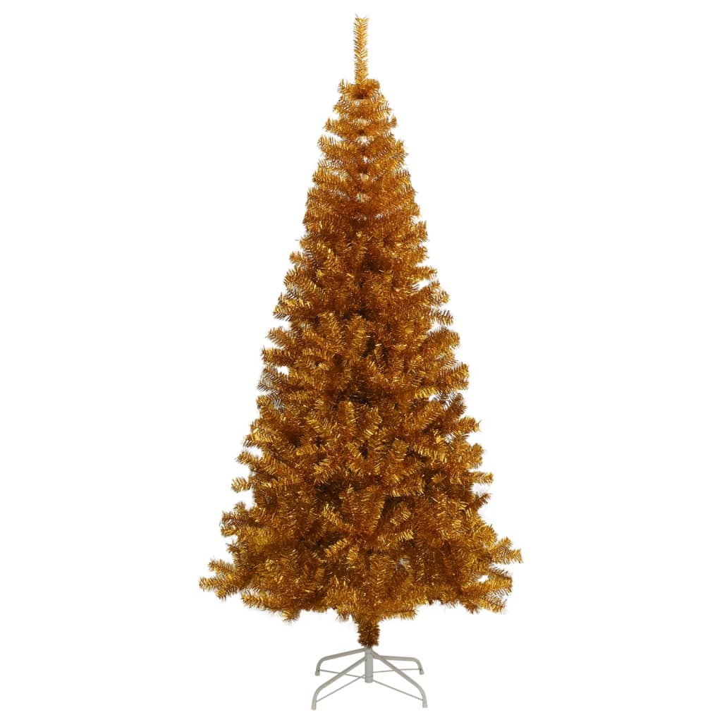 Albero Di Natale Artificiale Con Supporto Oro 180 Cm Pet