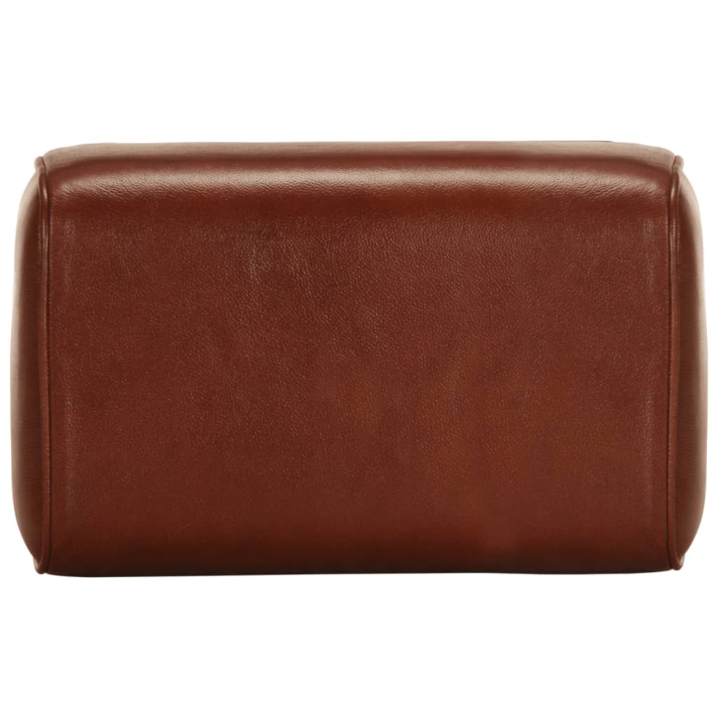 Panca Da Palestra 38 Cm Vera Pelle Marrone E Massello Di Mango - Image 4