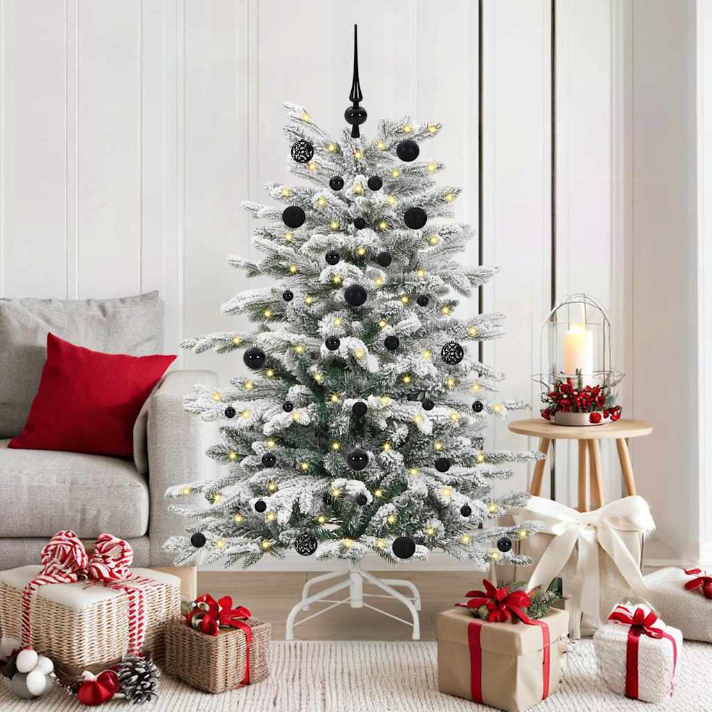 Albero Di Natale Artificiale Con Rami Pieghevoli Bianco 150 cm
