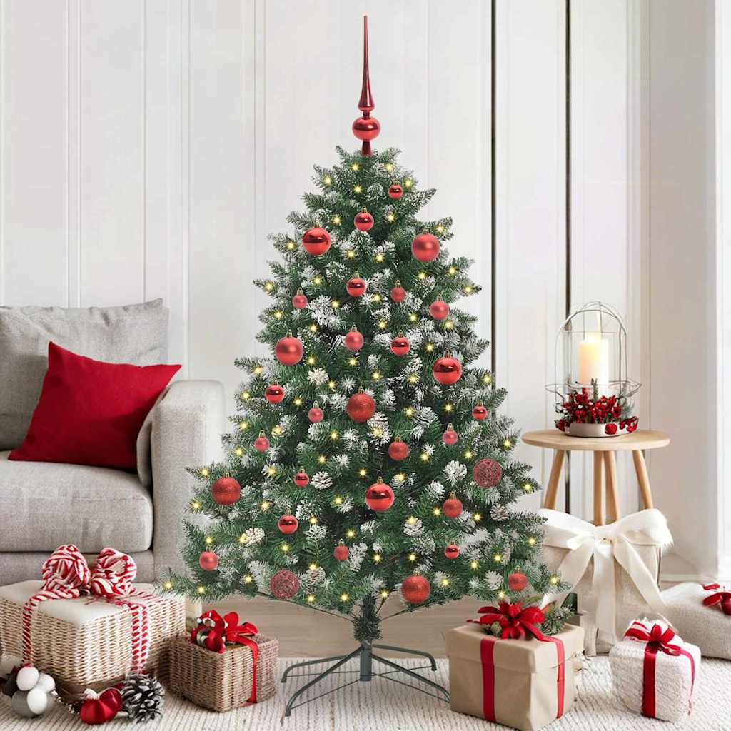 Albero Di Natale Artificiale Con 150 Led Verde 150 cm