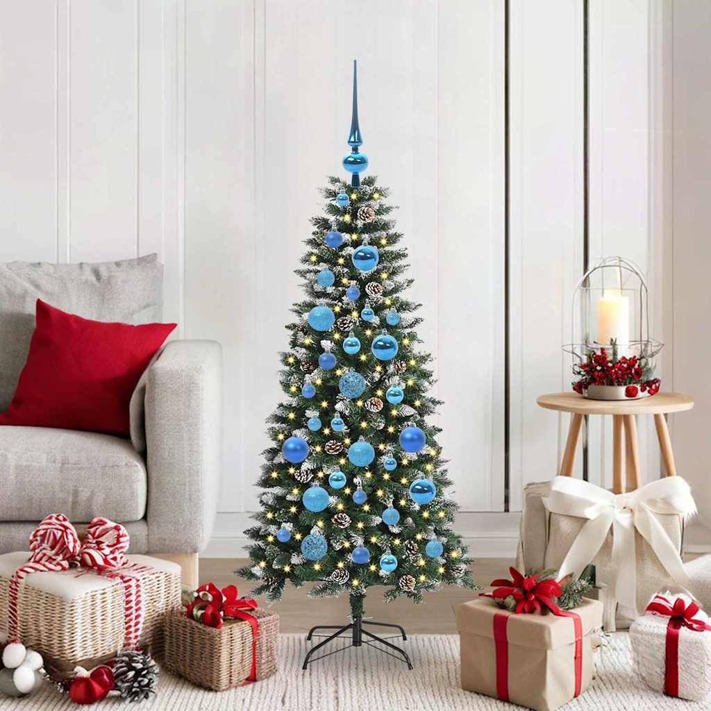 Albero Di Natale Artificiale Con 150 Led Verde 120 cm