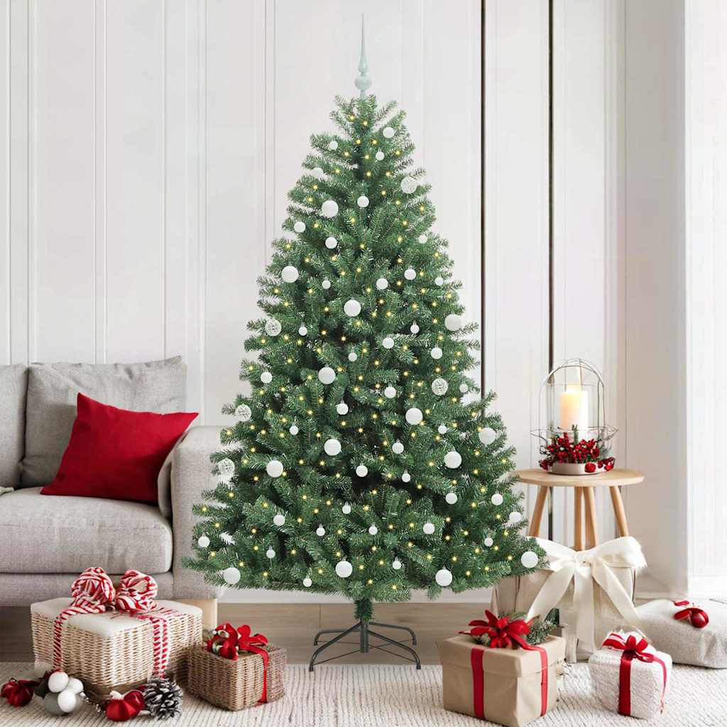 Albero Di Natale Artificiale Con Rami Pieghevoli Verde 180 cm