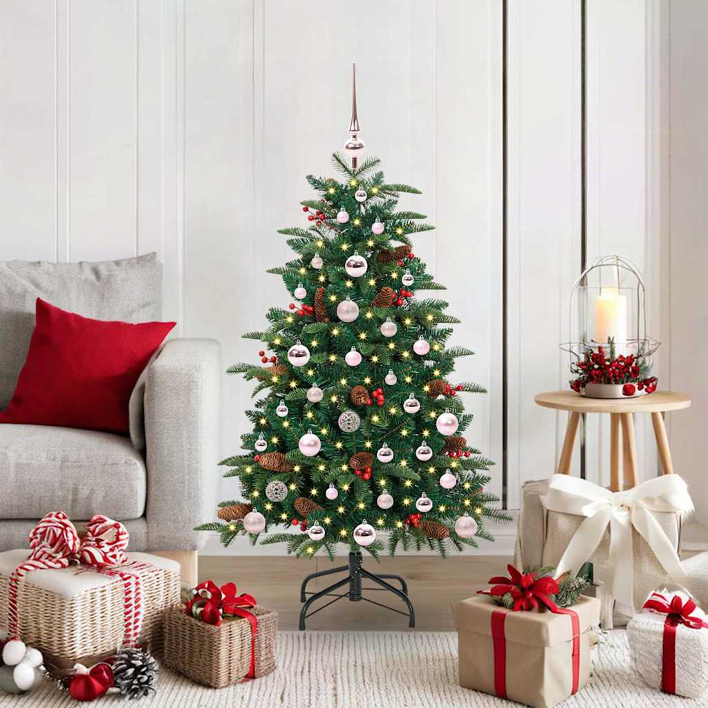 Albero Di Natale Artificiale Con 150 Led Verde 120 cm