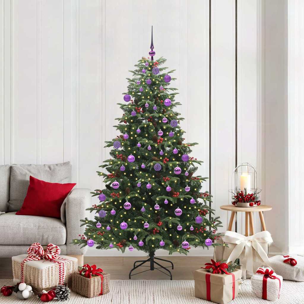 Albero Di Natale Artificiale Con 300 Led Verde 180 cm