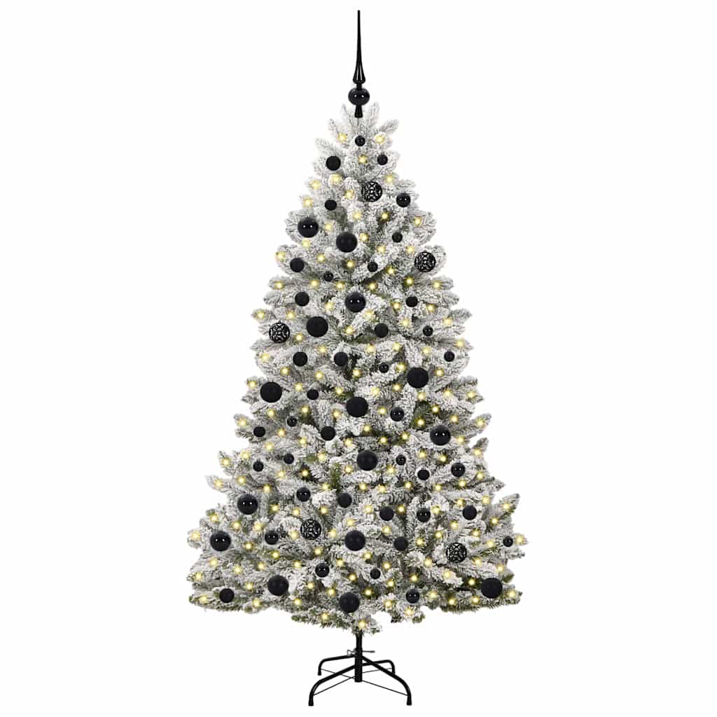 Albero Di Natale Artificiale Con 300 Led Verde E Bianco 180 cm - Image 3