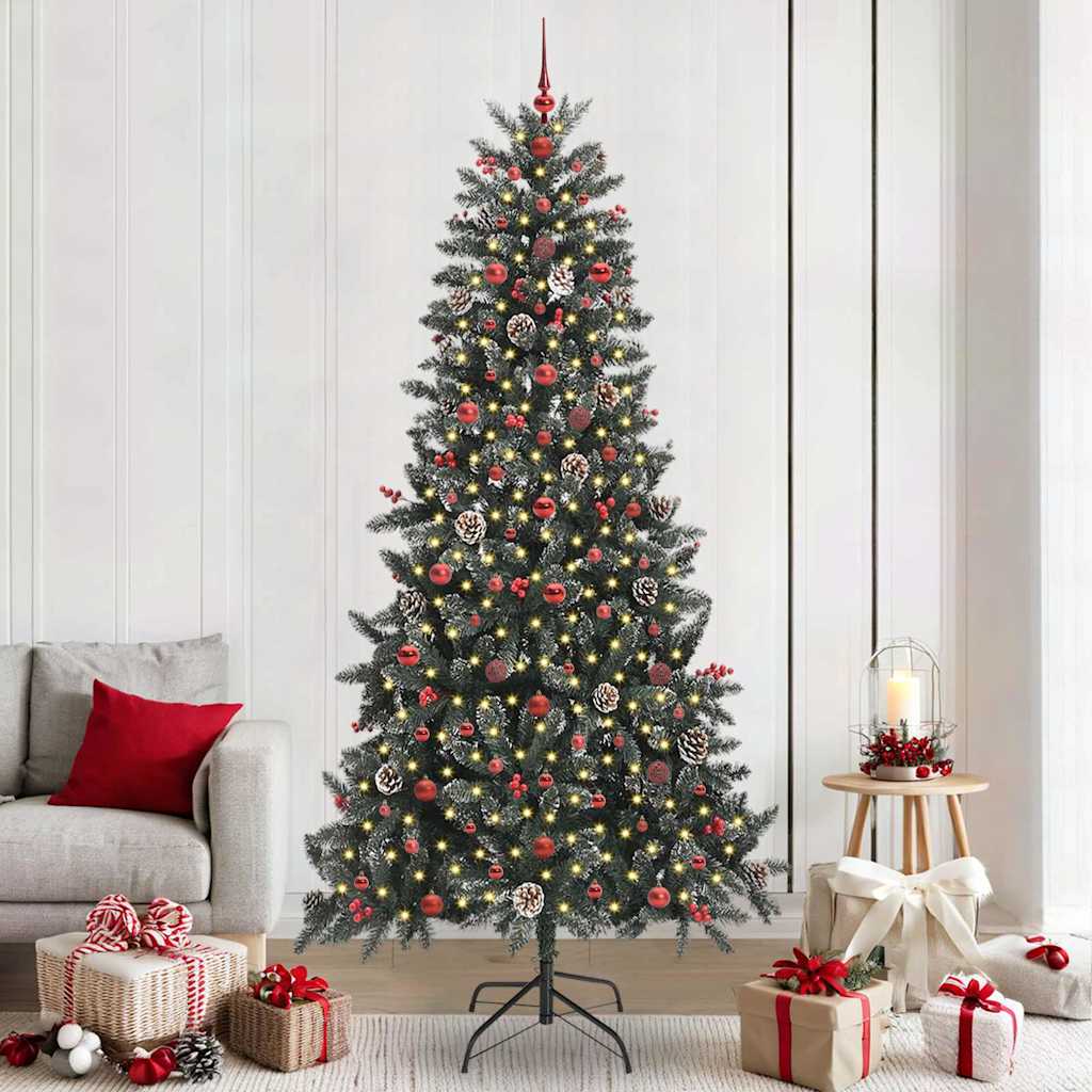 Albero Di Natale Artificiale Con 300 Led Verde 240 cm