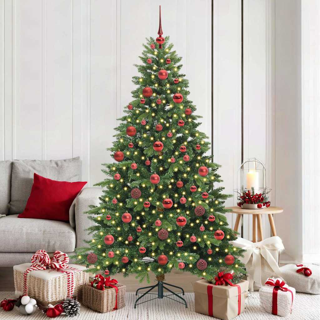 Albero Di Natale Artificiale Con 300 Led Verde 180 Cm Pe E Pvc