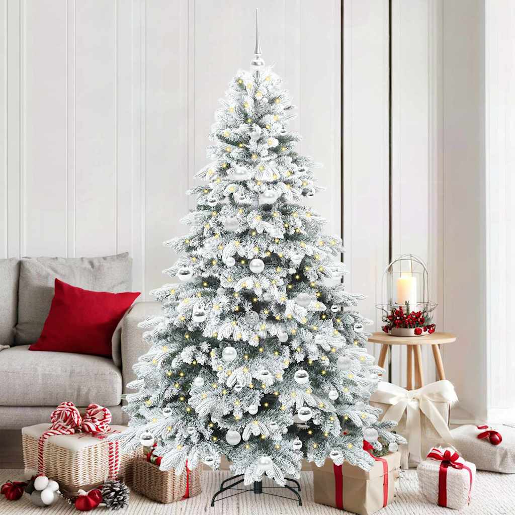 Albero Di Natale Artificiale Con 300 Led Bianco 180 Cm Pe E Pvc