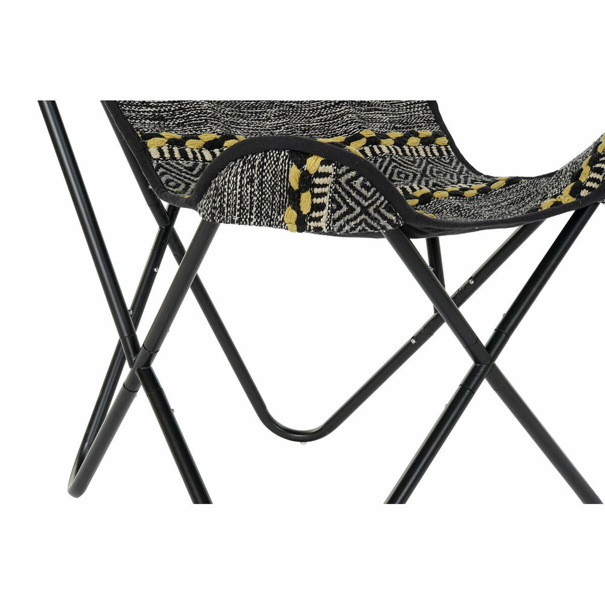 Poltrona Dkd Home Decor Giallo Bianco Nero Multicolore Ferro 74 X 65 X 90 cm - Image 3