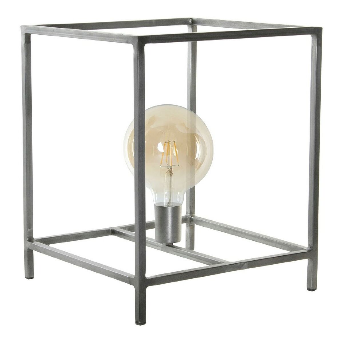 Lampada Da Tavolo Dkd Home Decor Metallo Grigio Scuro (33 X 33 X 40 Cm)
