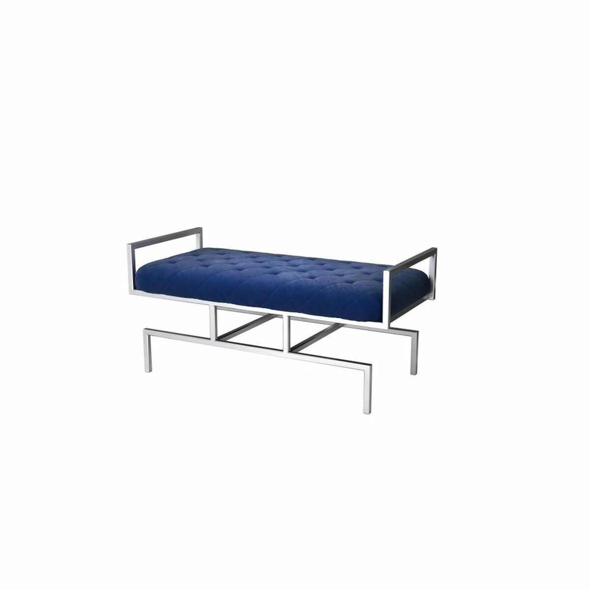 Panca Dkd Home Decor   Azzurro Poliestere Acciaio (97 X 44 X 46 Cm)