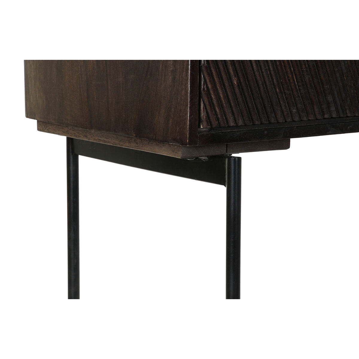 Credenza Dkd Home Decor Nero Marrone Scuro Metallo Legno Di Mango 84 X 43 X 153,5 cm - Image 3