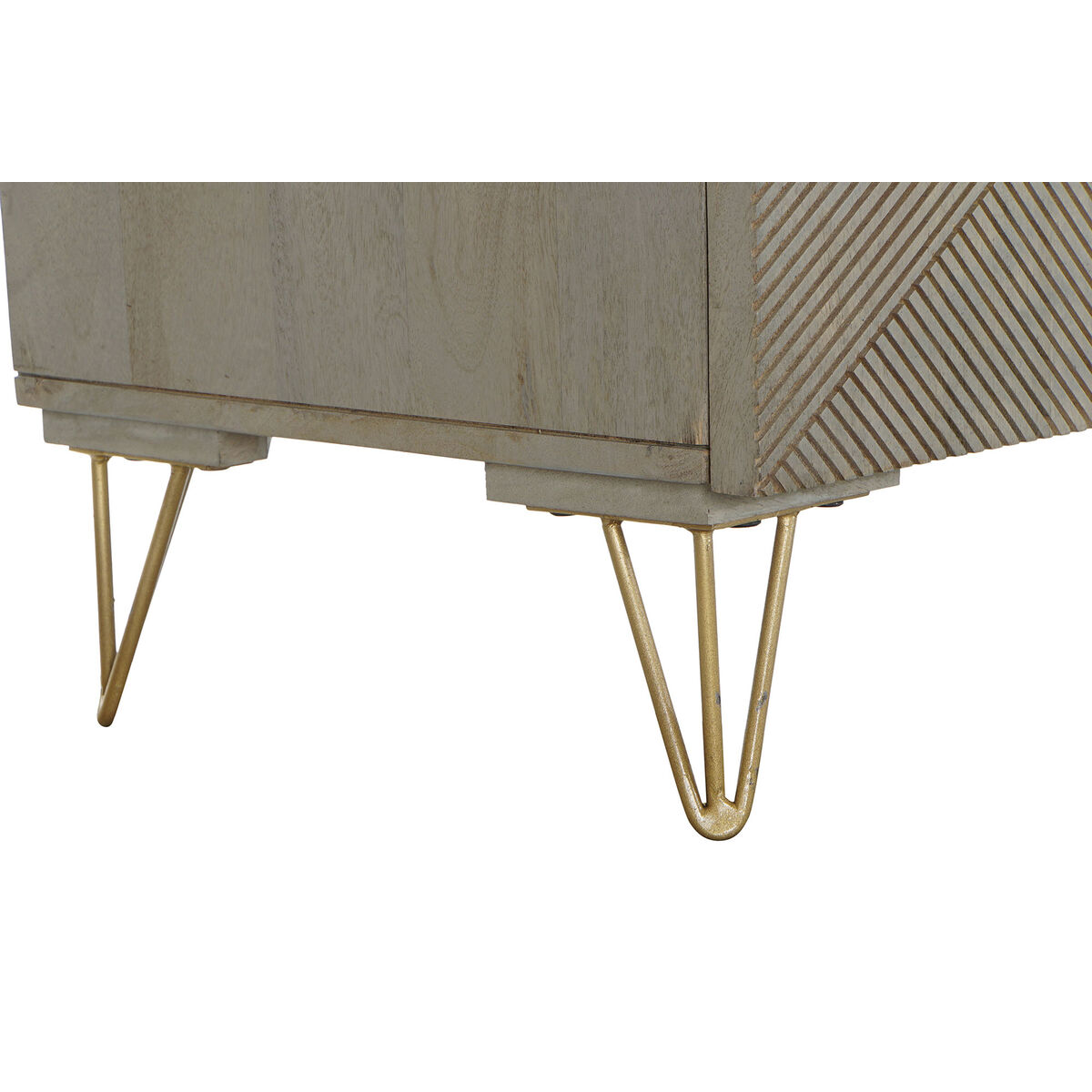 Credenza Dkd Home Decor Grigio Dorato Metallo Legno Di Mango 160 X 45 X 75 cm - Image 5