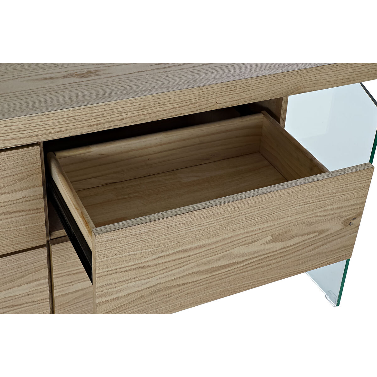 Credenza Dkd Home Decor Trasparente Marrone Chiaro Cristallo Legno Mdf 160 X 45 X 80 cm - Image 5