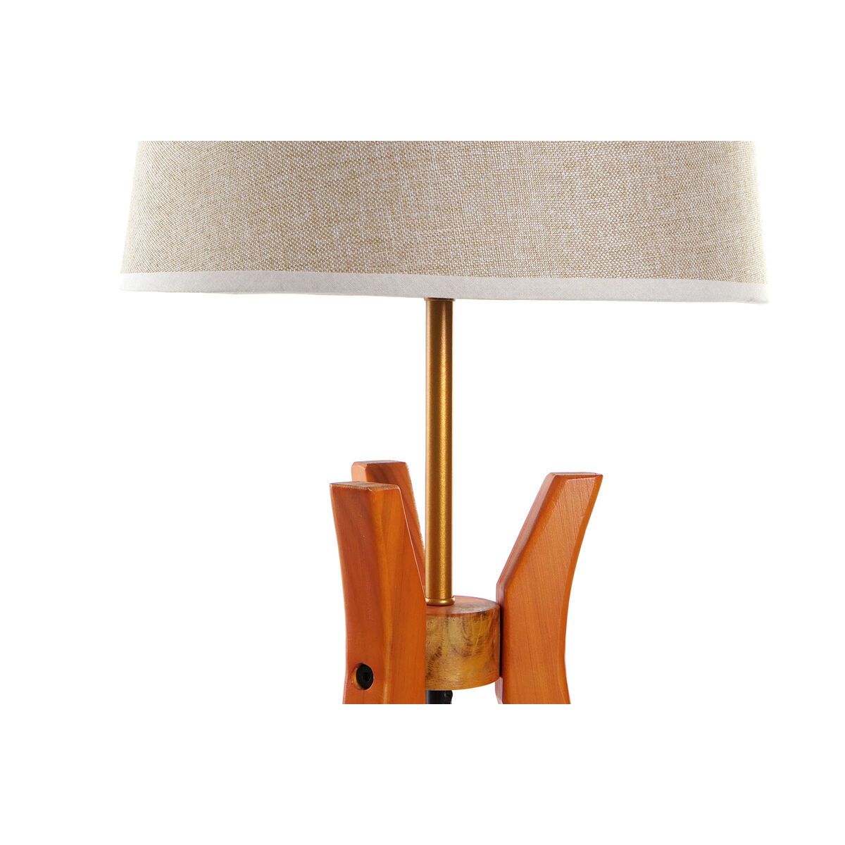 Lampada Da Tavolo Dkd Home Decor 8424001807871 Beige Legno Marrone Poliestere 220 V 50 W (30 X 30 X 69 Cm) - Image 4