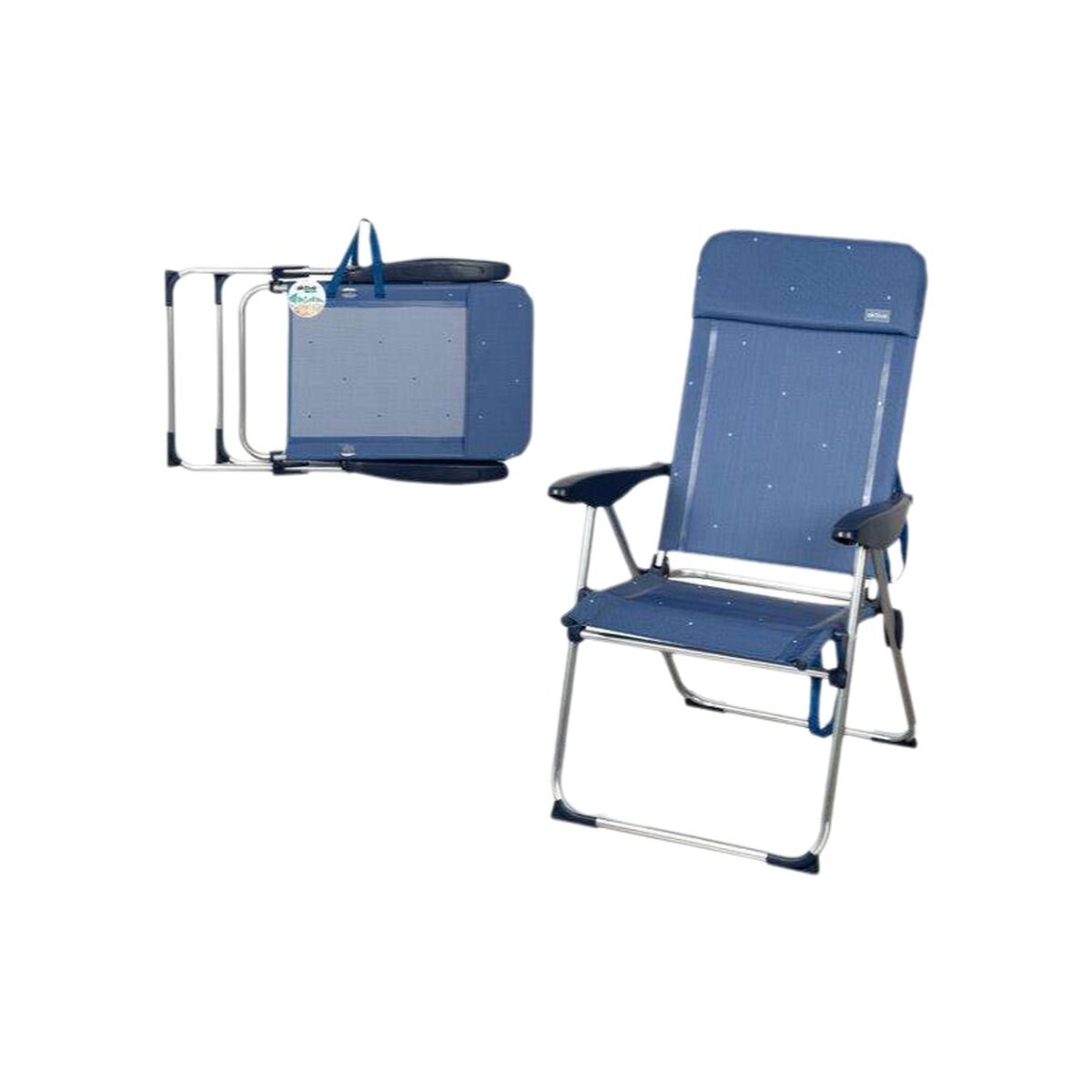 Sedia Pieghevole Aktive Azzurro 65 X 60 X 43 cm
