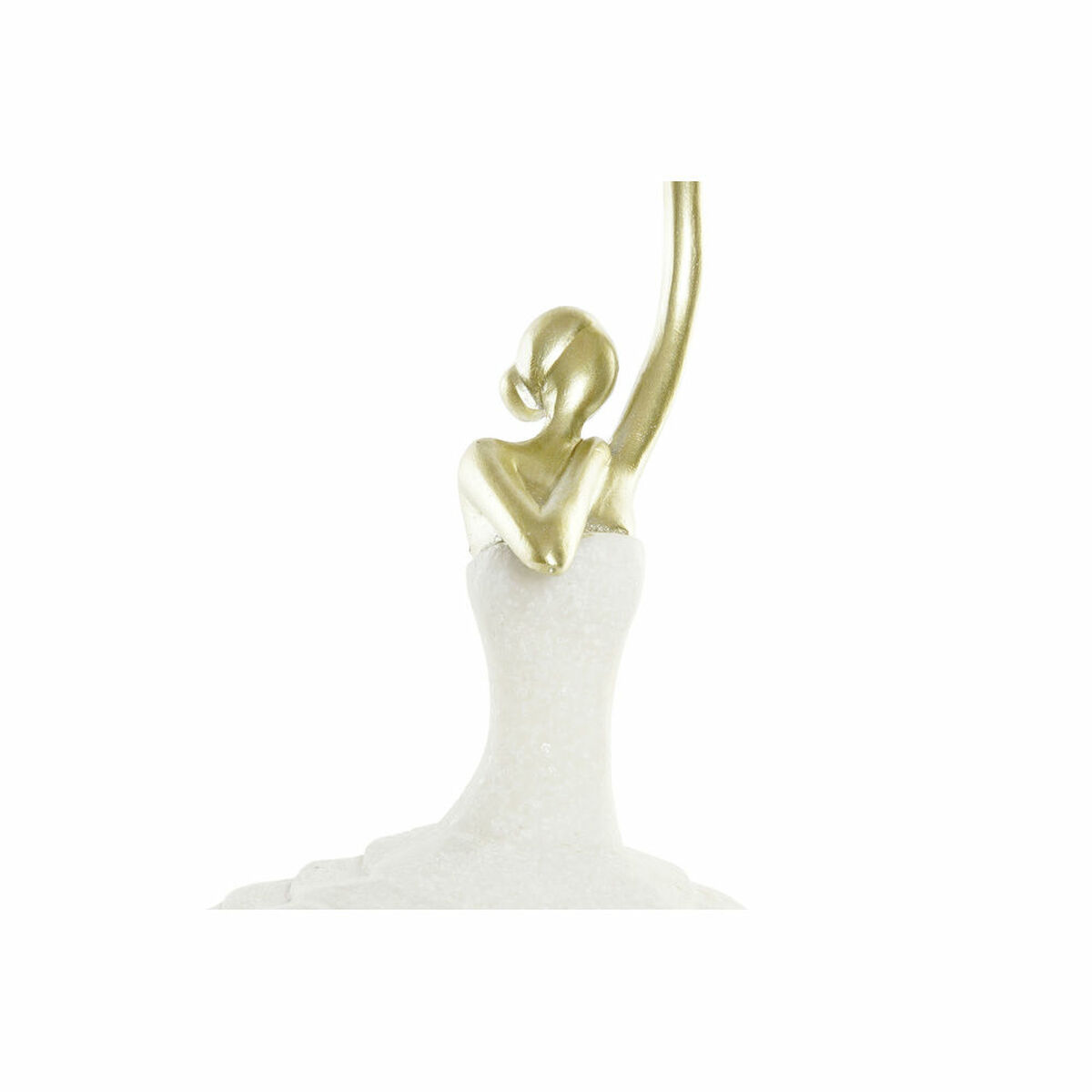 Statua Decorativa Dkd Home Decor Bianco Dorato Romantico Ballerina Classica 13,5 X 12,5 X 40 cm
